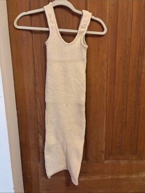Yeezy Season 4 Cream Textured Knit Tank Dress
